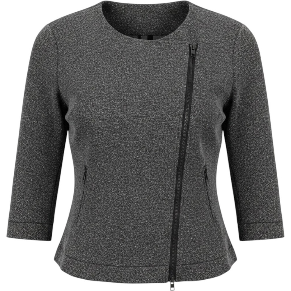 Catherine Malandrino Runway Style CFFP4304 Jacket Women S Marled New Moto Zip